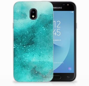 B2Ctelecom Samsung Galaxy J3 2017 TPU Siliconen Hoesje Painting Blue