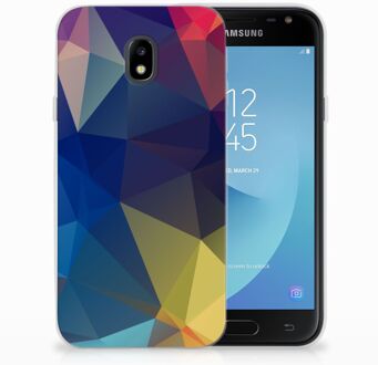 B2Ctelecom Samsung Galaxy J3 2017 TPU Siliconen Hoesje Polygon Dark