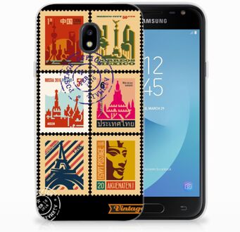 B2Ctelecom Samsung Galaxy J3 2017 TPU Siliconen Hoesje Postzegels