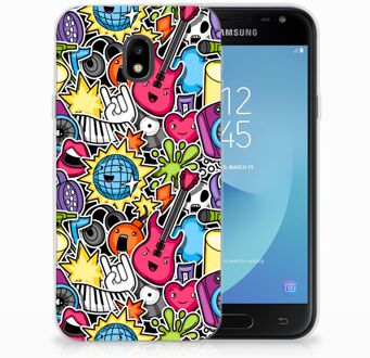 B2Ctelecom Samsung Galaxy J3 2017 TPU Siliconen Hoesje Punk Rock