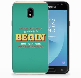 B2Ctelecom Samsung Galaxy J3 2017 TPU Siliconen Hoesje Quote Begin