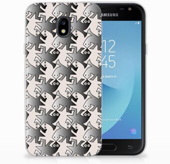 B2Ctelecom Samsung Galaxy J3 2017 TPU Siliconen Hoesje Salamander Grey