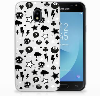 B2Ctelecom Samsung Galaxy J3 2017 TPU Siliconen Hoesje Silver Punk