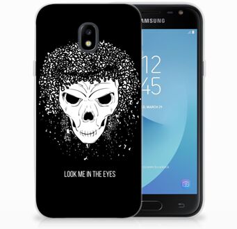 B2Ctelecom Samsung Galaxy J3 2017 TPU Siliconen Hoesje Skull Hair