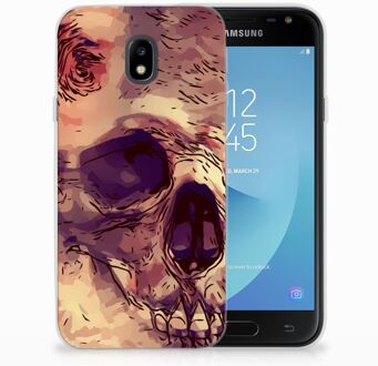 B2Ctelecom Samsung Galaxy J3 2017 TPU Siliconen Hoesje Skullhead