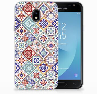 B2Ctelecom Samsung Galaxy J3 2017 TPU Siliconen Hoesje Tiles Color