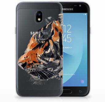 B2Ctelecom Samsung Galaxy J3 2017 TPU Siliconen Hoesje Watercolor Tiger