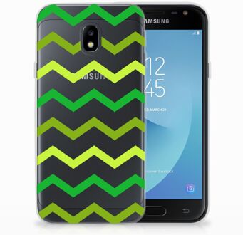 B2Ctelecom Samsung Galaxy J3 2017 TPU Siliconen Hoesje Zigzag Groen