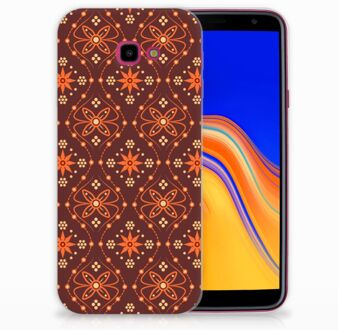 B2Ctelecom Samsung Galaxy J4 Plus (2018) Backcover Batik Brown