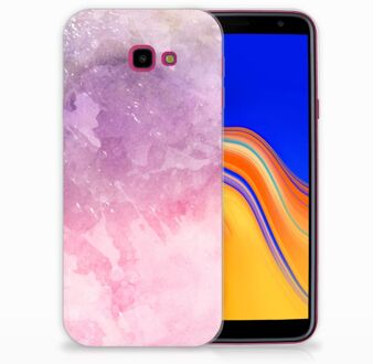 B2Ctelecom Samsung Galaxy J4 Plus (2018) Hoesje Design Pink Purple Paint