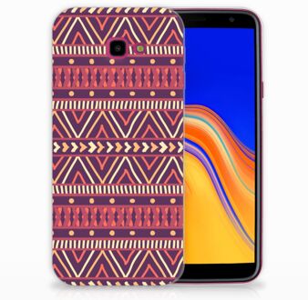 B2Ctelecom Samsung Galaxy J4 Plus (2018) TPU Siliconen Hoesje Aztec Purple