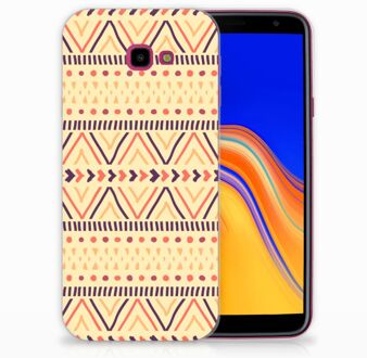 B2Ctelecom Samsung Galaxy J4 Plus (2018) TPU Siliconen Hoesje Aztec Yellow