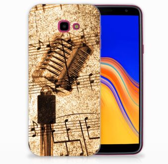 B2Ctelecom Samsung Galaxy J4 Plus (2018) TPU Siliconen Hoesje Bladmuziek