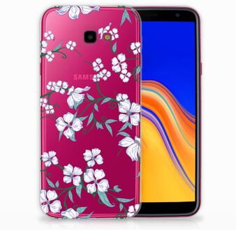 B2Ctelecom Samsung Galaxy J4 Plus (2018) TPU Siliconen Hoesje Blossom White