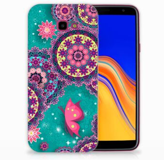 B2Ctelecom Samsung Galaxy J4 Plus (2018) TPU Siliconen Hoesje Cirkels en Vlinders