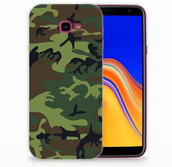 B2Ctelecom Samsung Galaxy J4 Plus (2018) TPU Siliconen Hoesje Design Army Dark