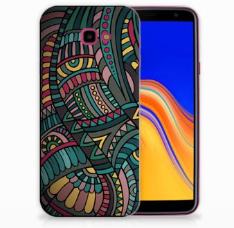 B2Ctelecom Samsung Galaxy J4 Plus (2018) TPU Siliconen Hoesje Design Aztec