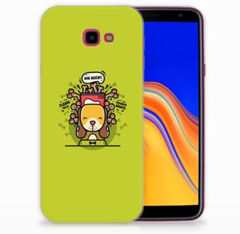 B2Ctelecom Samsung Galaxy J4 Plus (2018) TPU Siliconen Hoesje Design Doggy Biscuit