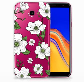 B2Ctelecom Samsung Galaxy J4 Plus (2018) TPU Siliconen Hoesje Design Dogwood Flowers