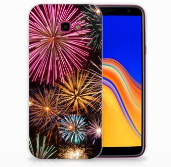 B2Ctelecom Samsung Galaxy J4 Plus (2018) TPU Siliconen Hoesje Design Vuurwerk