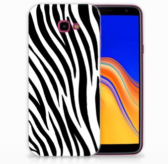 B2Ctelecom Samsung Galaxy J4 Plus (2018) TPU Siliconen Hoesje Design Zebra