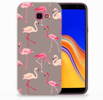 B2Ctelecom Samsung Galaxy J4 Plus (2018) TPU Siliconen Hoesje Flamingo