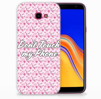 B2Ctelecom Samsung Galaxy J4 Plus (2018) TPU Siliconen Hoesje Flowers Pink DTMP