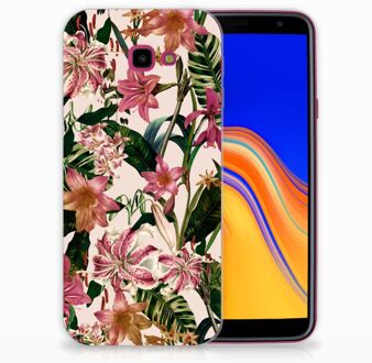 B2Ctelecom Samsung Galaxy J4 Plus (2018) TPU Siliconen Hoesje Flowers