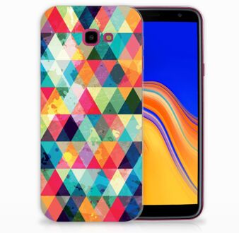 B2Ctelecom Samsung Galaxy J4 Plus (2018) TPU Siliconen Hoesje Geruit