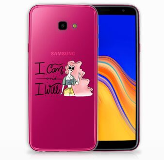 B2Ctelecom Samsung Galaxy J4 Plus (2018) TPU Siliconen Hoesje i Can