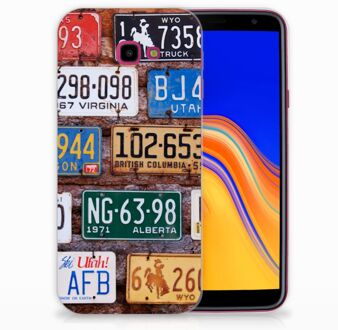 B2Ctelecom Samsung Galaxy J4 Plus (2018) TPU Siliconen Hoesje Kentekenplaten