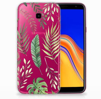 B2Ctelecom Samsung Galaxy J4 Plus (2018) TPU Siliconen Hoesje Leaves