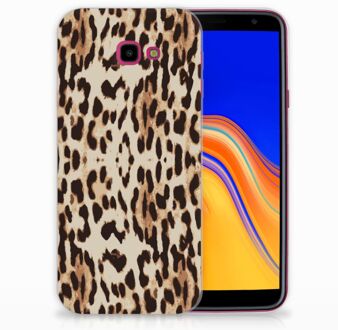 B2Ctelecom Samsung Galaxy J4 Plus (2018) TPU Siliconen Hoesje Leopard