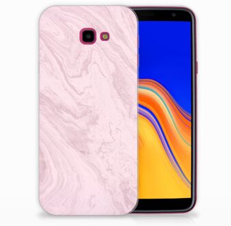 B2Ctelecom Samsung Galaxy J4 Plus (2018) TPU Siliconen Hoesje Marble Pink