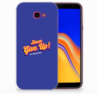 B2Ctelecom Samsung Galaxy J4 Plus (2018) TPU Siliconen Hoesje Never Give Up