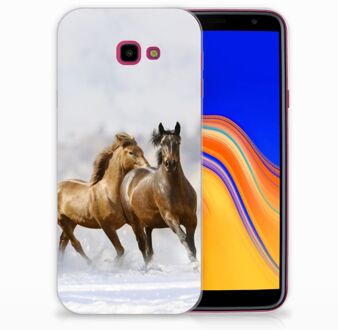 B2Ctelecom Samsung Galaxy J4 Plus (2018) TPU Siliconen Hoesje Paarden