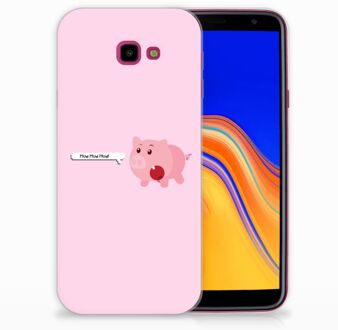 B2Ctelecom Samsung Galaxy J4 Plus (2018) TPU Siliconen Hoesje Pig Mud