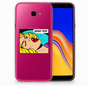 B2Ctelecom Samsung Galaxy J4 Plus (2018) TPU Siliconen Hoesje Popart Oh Yes