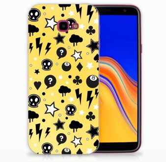 B2Ctelecom Samsung Galaxy J4 Plus (2018) TPU Siliconen Hoesje Punk Yellow