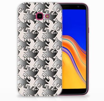 B2Ctelecom Samsung Galaxy J4 Plus (2018) TPU Siliconen Hoesje Salamander Grey