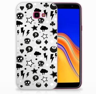 B2Ctelecom Samsung Galaxy J4 Plus (2018) TPU Siliconen Hoesje Silver Punk