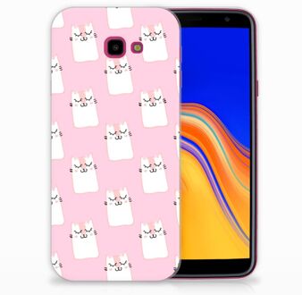 B2Ctelecom Samsung Galaxy J4 Plus (2018) TPU Siliconen Hoesje Sleeping Cats