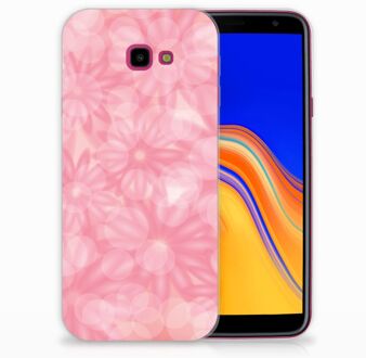 B2Ctelecom Samsung Galaxy J4 Plus (2018) TPU Siliconen Hoesje Spring Flowers