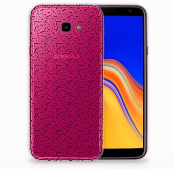 B2Ctelecom Samsung Galaxy J4 Plus (2018) TPU Siliconen Hoesje Stripes Dots