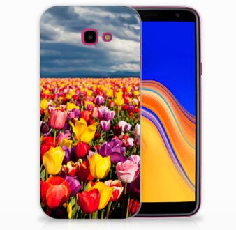 B2Ctelecom Samsung Galaxy J4 Plus (2018) TPU Siliconen Hoesje Tulpen