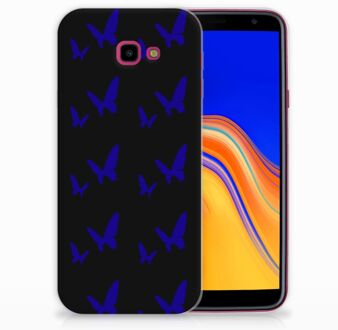 B2Ctelecom Samsung Galaxy J4 Plus (2018) TPU Siliconen Hoesje Vlinder Patroon