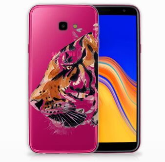 B2Ctelecom Samsung Galaxy J4 Plus (2018) TPU Siliconen Hoesje Watercolor Tiger