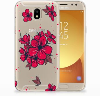 B2Ctelecom Samsung Galaxy J5 2017 TPU Hoesje Design Blossom Red