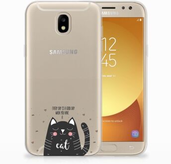 B2Ctelecom Samsung Galaxy J5 2017 TPU Hoesje Design Cat Good Day