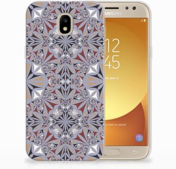 B2Ctelecom Samsung Galaxy J5 2017 TPU Hoesje Design Flower Tiles